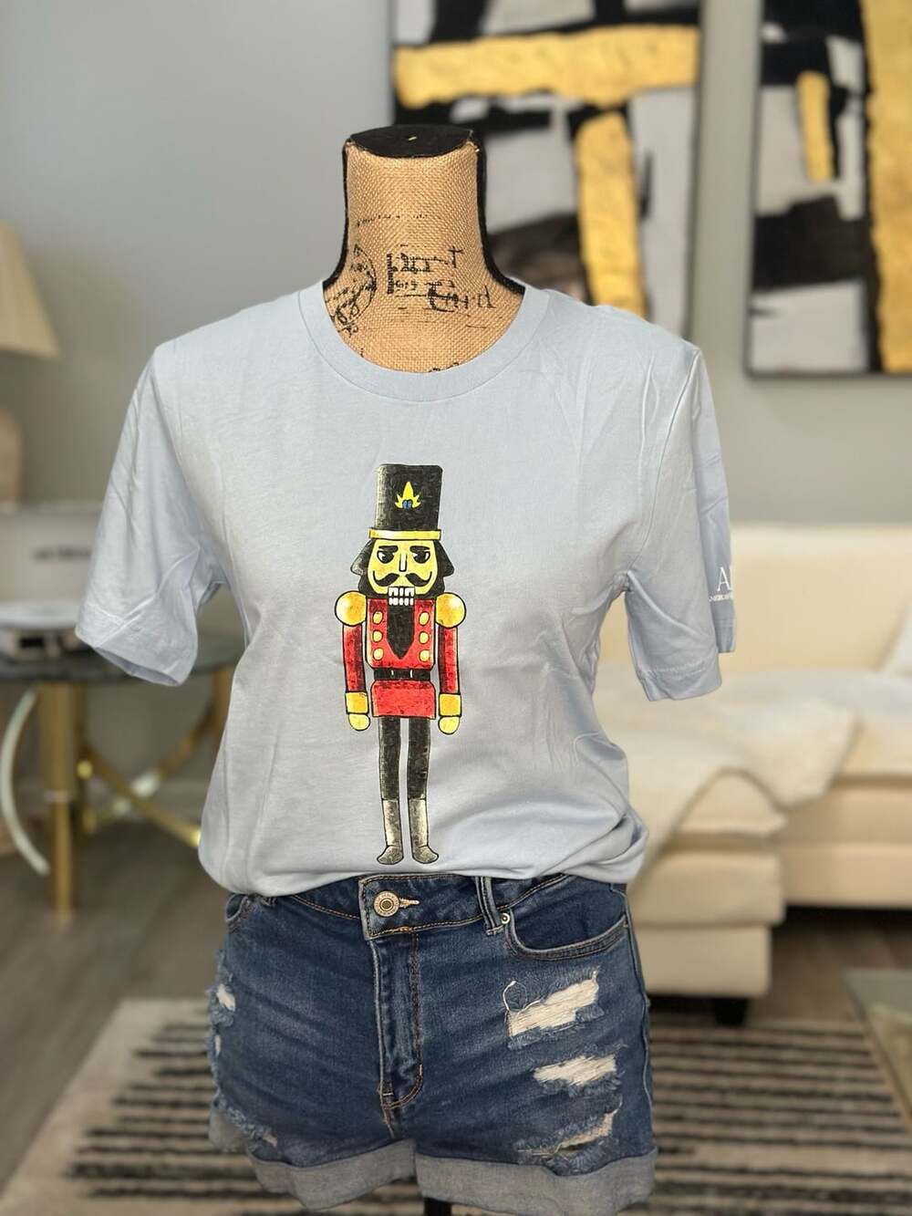 ABT Nutcracker T-Shirt Size S Light Blue Cotton Graphic Tee